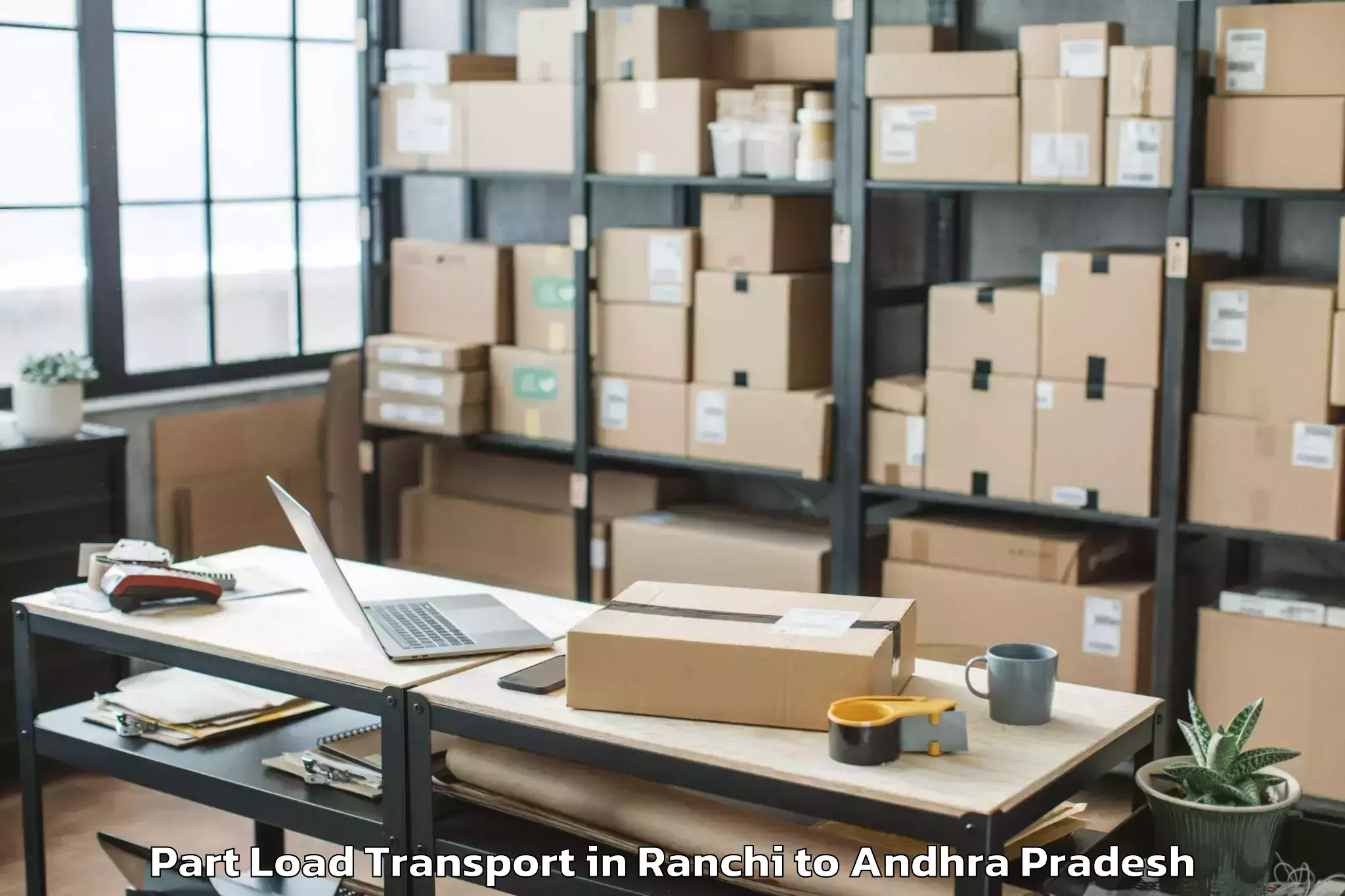 Leading Ranchi to Mamidikududru Part Load Transport Provider